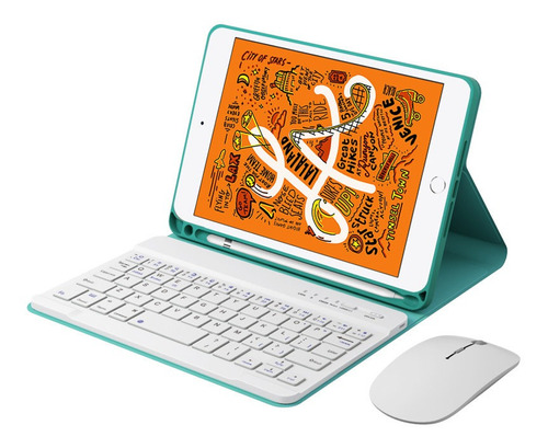  Funda Con Teclado Mouse Para iPad Mini 5 (5ª Generación)