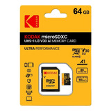  Memoria Kodak Micro-sd Xc Para Celular Drone + Adaptador 