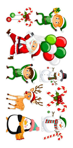 Vinil Sticker Decorativo Navideño Feliz Navidad Para Ventana