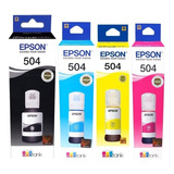 Combo Tinta Epson Original 504 L4150 L4160 Premium