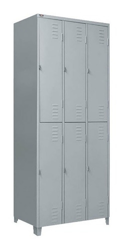 Armário Roupeiro De Aço Vestiário Academia 6 Portas Locker