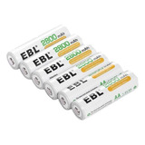 6pz. Ebl Bateria Pila Recargable Aa Ni-mh 1.2v