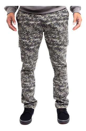 Pantalón Hombre Cargo Hang Loose Camuflaje Gris