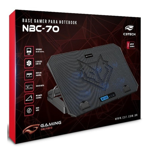 Suporte Para Notebook 15,6  Gamer Nbc-70bk C3 Tech Gaming