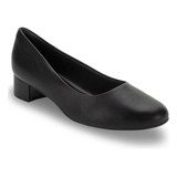 Sapato Feminino Piccadilly Salto Baixo Conforto 140110 Preto