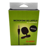 Microfone Lapela Para Smartphone Youtuber 360° P3 Stereo