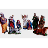 Nacimiento Navideño 10 Piezas Figuras De Resina 20 Cm