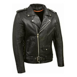 Milwaukee Leather Sh1011 Chamarra De Piel Para Motocicleta,