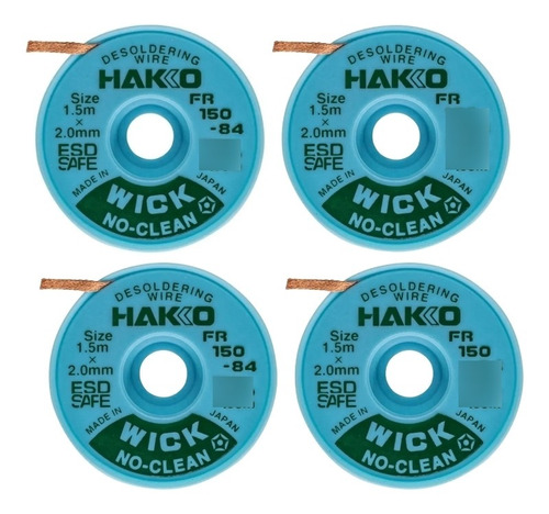 4x Malha Dessoldadora 2,0mm No-clean Removedor Solda Hakko