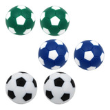 Set 6 Pelotas Taca-taca 32mm Verde Azul Blanco