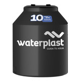 Tanque De Agua Waterplast Bicapa Clásico Bicapa Vertical Polietileno 400l Negro De 80 cm X 88 cm