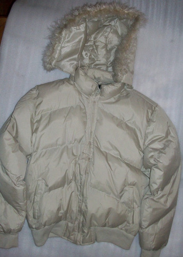 Parka Mujer Muv~basic Acolchada Talla Xl Color Beige