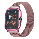 Kit Pulseira Milanese + Capa Tpu 360 Para Amazfit Bip U Pro