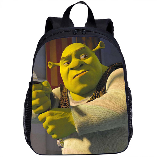 Mochila Escolar Monster Shrek Kindergarten Con Dibujo Transf