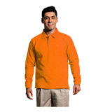 Polera Pique Naranja Varón Manga Larga