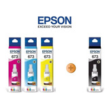 Tinta Epson Original L1300 L1800 T673 L850 L805 L800 4 Cores