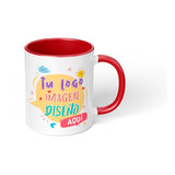 Taza Personalizada Con Mango E Interior Rojo