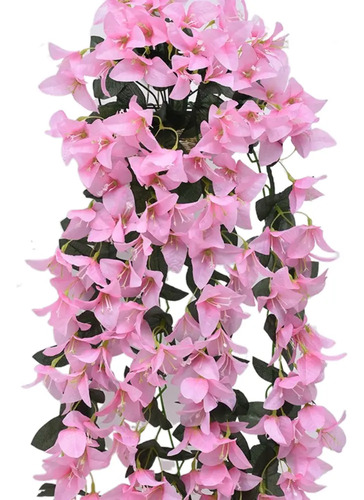 Planta Artificial De Bugambilia Con Flores Realistas