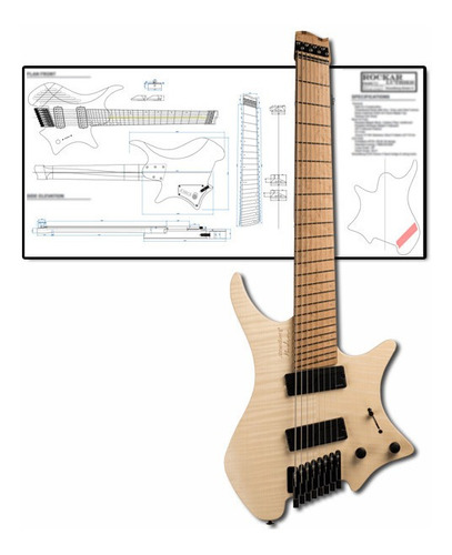 Plano Para Luthier Guitarra Strandberg Boden 8 (a Escala)