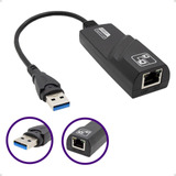 Adaptador De Rede Ethernet Usb 3.0 Rj45 Gigabit 1000 Mbps Pc