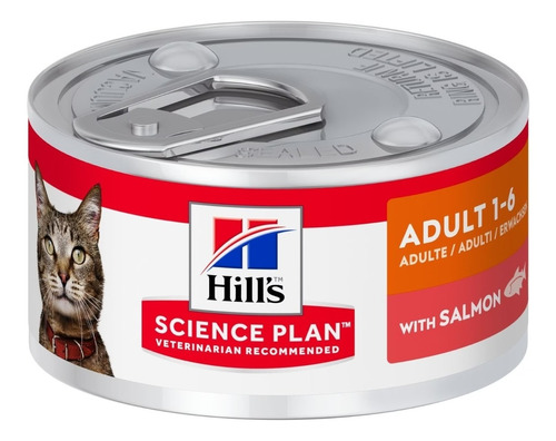 Alimento Humedo Hills Gato Adulto Salmon Lata 156gr