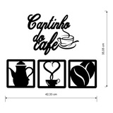 Vinil Adesivo Kit Cantinho Do Café 4 Peças Decoração Cozinha