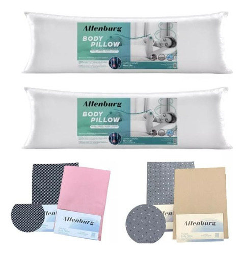 2 Travesseiro Corpo Body Pillow 40x1.30cm Altenburg 4 Fronha