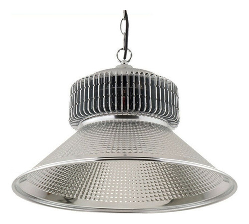 Luminária Ufo 200w Pendente Galpão High Bay Canopla Alumínio Cor Cinza 110v/220v