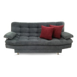 Sofacama Moltochic 3 Posiciones Lino Gris Cojines De Regalo 