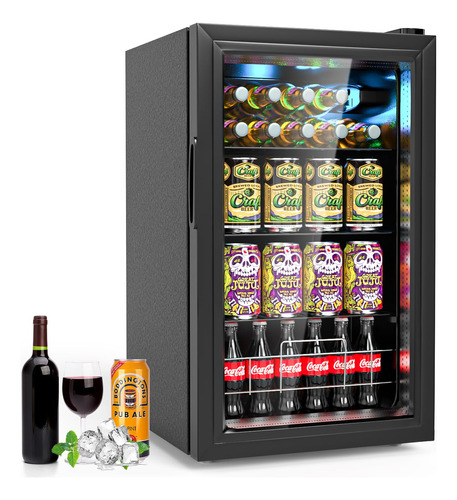 Geekman Refrigerador De Bebidas, Mini Refrigerador Independi