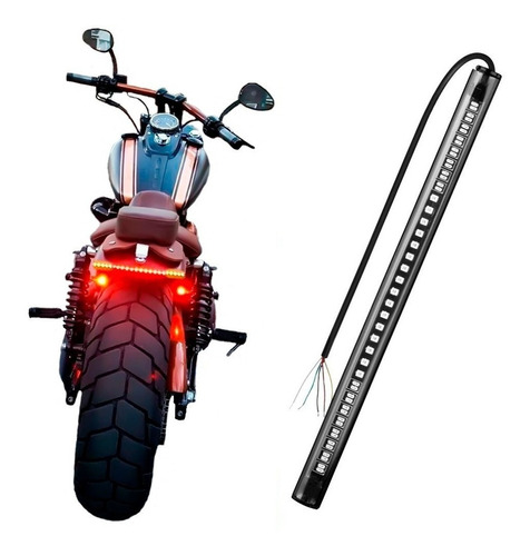 Tira Motocicleta 48 Led Flexible Luz De Freno Y Direccional