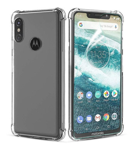 Capa Capinha Anti Impacto Compativel Motorola One + Pelicula