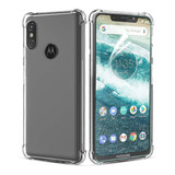 Capa Capinha Anti Impacto Compativel Motorola One + Pelicula