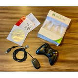 Controle Microsoft Xbox 360 Wireless + Receiver Xbox 360 Pc