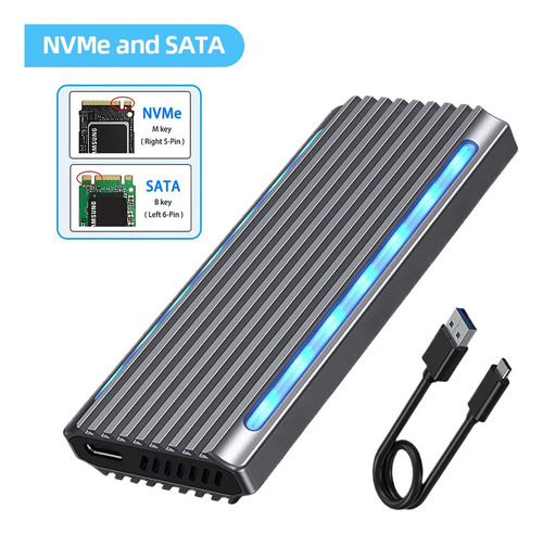 Carcasa De Adaptador De Disco De Estado Sólido M.2 Nvme Sata