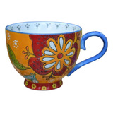 Taza De Cerámica Pintada A Mano 0.4 Lts #13 Anthropologie