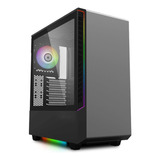 Gabinete Munfrost Panda Rgb Cristal Templado Argb Atx Color Negro