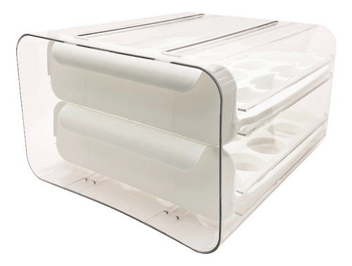 Organizador Porta Huevo 32 Para Refrigerador 2 Cajones Apila