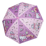 Paraguas Sombrilla Hello Kitty Infantil Lluvia Sol Niña Agua