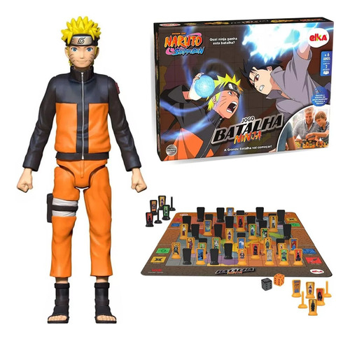 Kit Boneco Naruto Shippuden Mangá E Jogo Batalha Ninja Elka