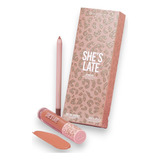 Kit Labios Nude Beauty Creations Lip Duo Color She's Late