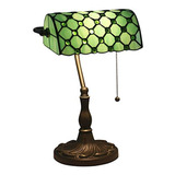 Lámpara De Mesa De Noche Diseño Vintage, Color Verde, Litfad