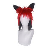 Peluca Corta De Anime De 35 Cm Hazbin Hotel Alastor Peluca C