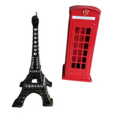 Torre Eiffel Cabine Telefonica Miniatura Paris