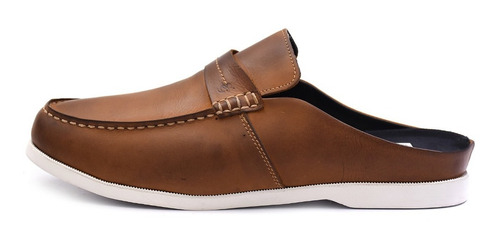 Mocassim Mule Masculino Em Couro Tamanho Grande Conforto 