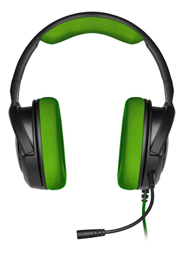 Audífonos Gamer Corsair Gamer Hs35 Stereo Negro Y Verde