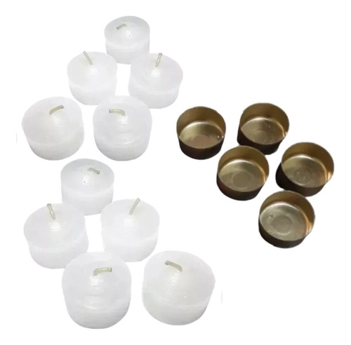 Chapitas Para Velas De Noche X 35 Unidades + 35 Velitas