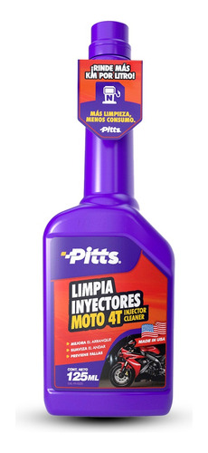Limpia Inyectores Nafta Para Moto 4t Pitts 125ml