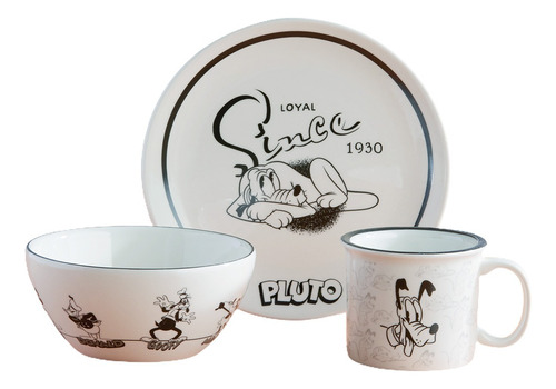 Set De Desayuno 280ml Disney Pasado Pluto Color Multicolor