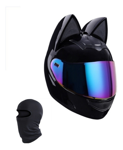 Casco De Motocicleta Con Orejas De Gato Adultos For Mujer